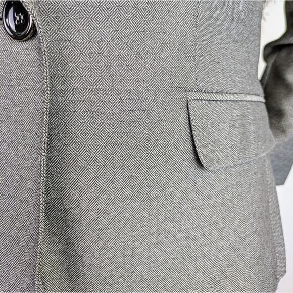 John Meyer Collection Blazer 10 Gray Check Notched Lapel Classic Preppy Career - Picture 6 of 12